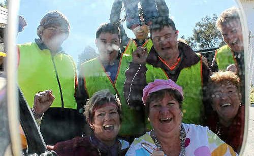 Bev O’Halloran, Robyn Devine and Lyn Wright are farewelled by (back) Joe Potts, Andrew Cohen, Margie Scrymgeour, Leigh Stacy and Dianna Scrymgeour. Bev O’Halloran, Robyn Devine and Lyn Wright are farewelled by (back) Joe Potts, Andrew Cohen, Margie Scrymgeour, Leigh Stacy and Dianna Scrymgeour.
